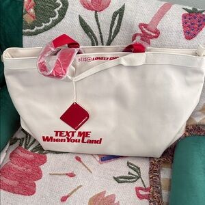 BEIS Limited Edition text me when you land tote
